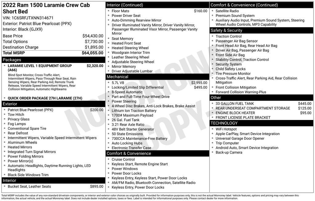 2022 RAM 1500 Laramie